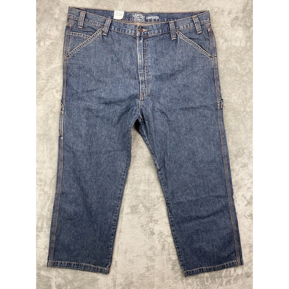 NWT Signature Levi Strauss & Co. Men's Carpenter Jeans 44x30 Blue Hammer Loop
